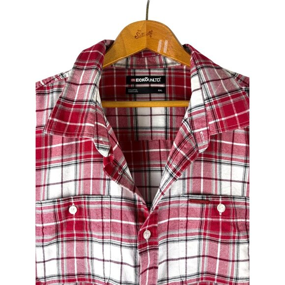VTG Skater Grunge Ecko Unltd 2000's Plaid Button Down Shirt, Men's Size 2XL - Picture 5 of 9